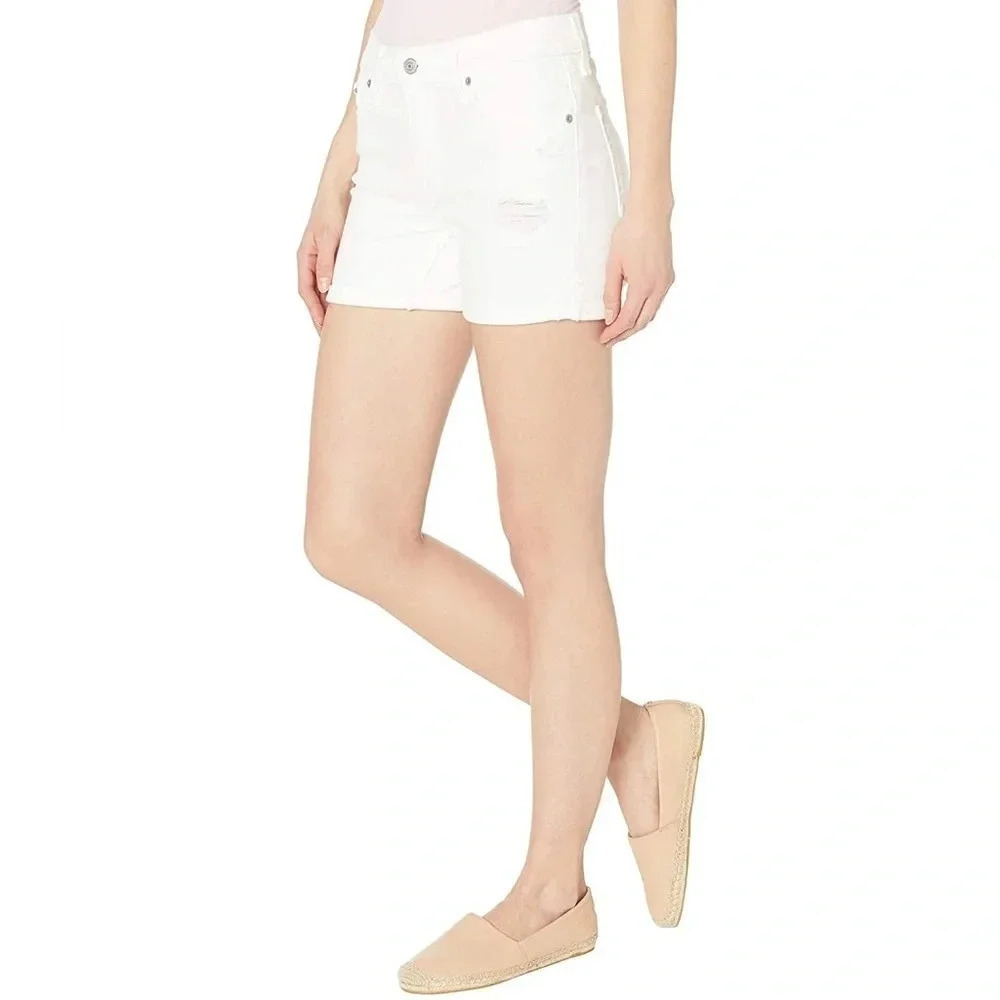Levi’s Mid-Length Plus Size Distressed Shorts